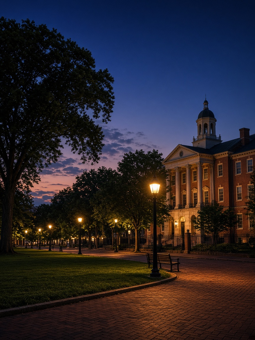 Dover, United States at night